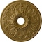 Ekena Millwork Ashley Ceiling Medallion (Fits Canopies up to 4 3/4"), Hand-Painted Gold, 23 7/8"OD x 4"ID x 2 1/8"P CM23ASGLS - alternate 1